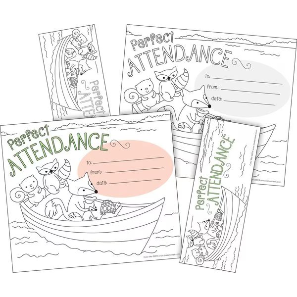 Color Me! Attendance Awards & Bookmarks Set, 30/Set, Barker Creek, Mfr#: 428